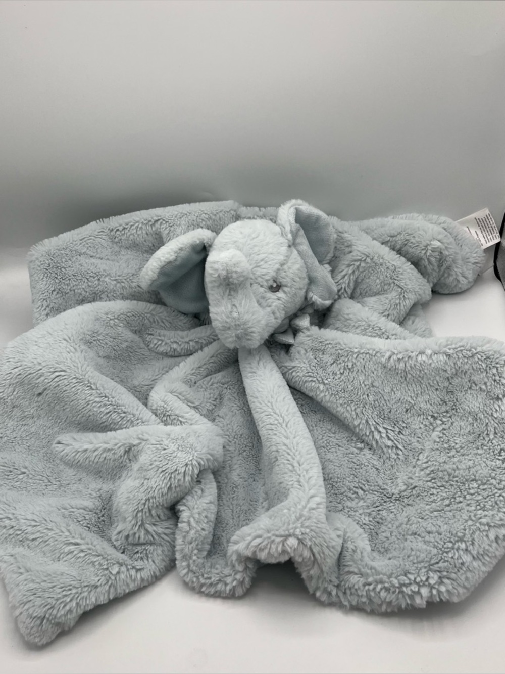 Little Miracles Costco XL Blue Gray Elephant Plush Baby Blanket Lovey 28.5"x 29"